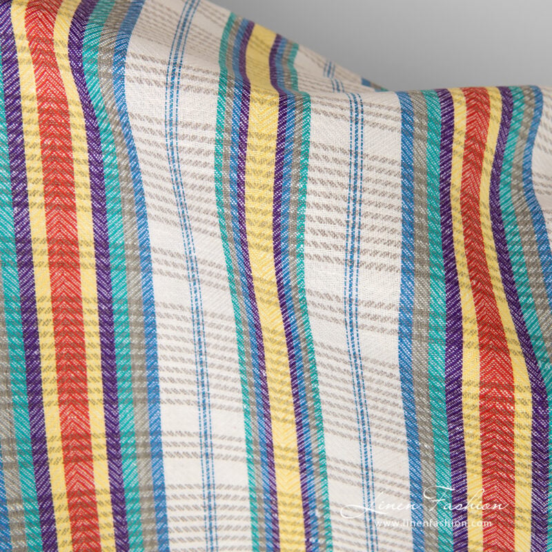 Linen cotton fabric in twill weave