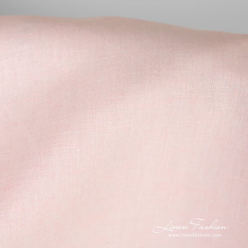 Rosy linen cotton fabric in melange