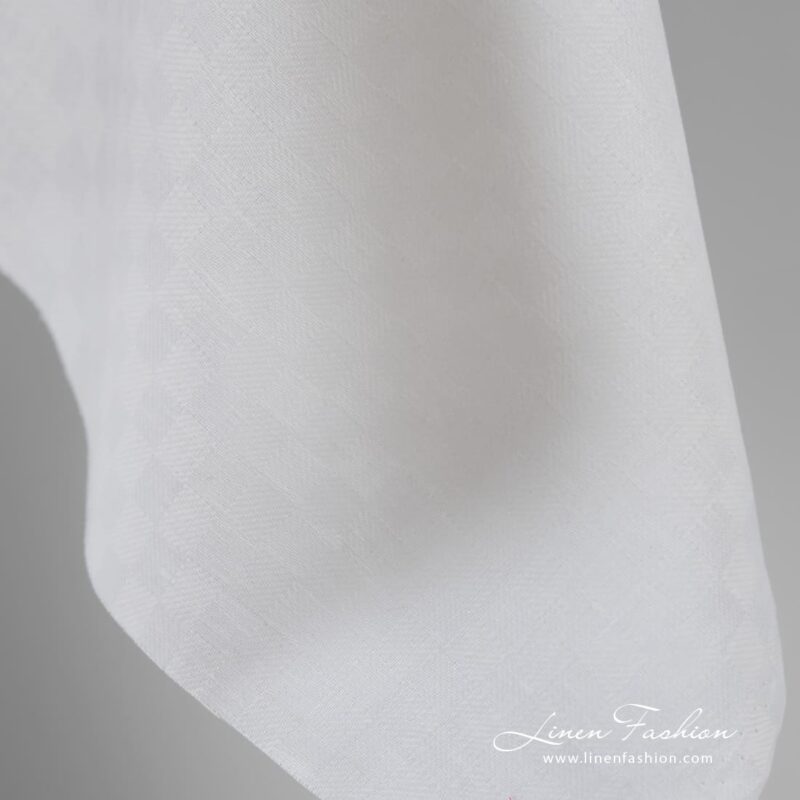 Linen cotton fabric in checks
