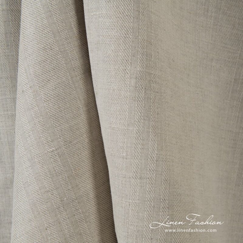 Natural color linen cotton fabric, perfect for clothes and home textile