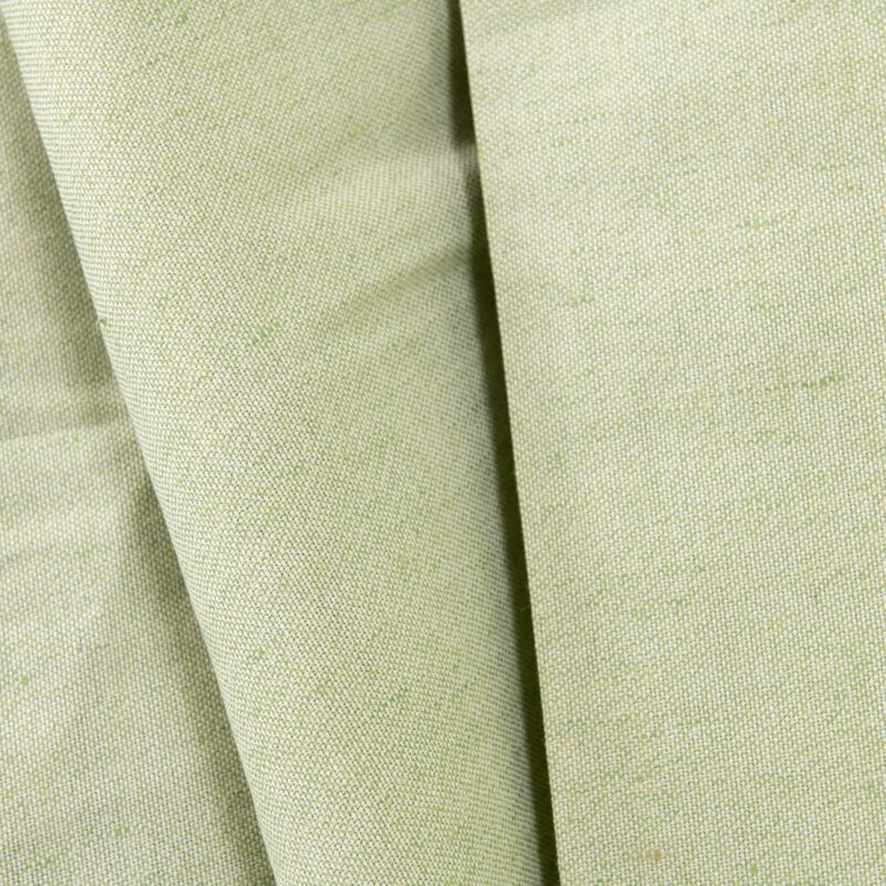 linen cotton light green fabric, width 150cm
