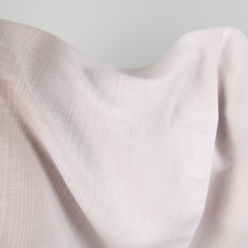 Linen cotton fabric brownish pink colour close up detail