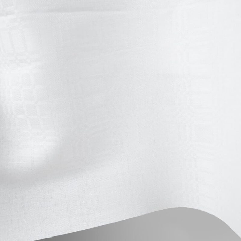 Linen cotton fabric bright white checks pattern product photo