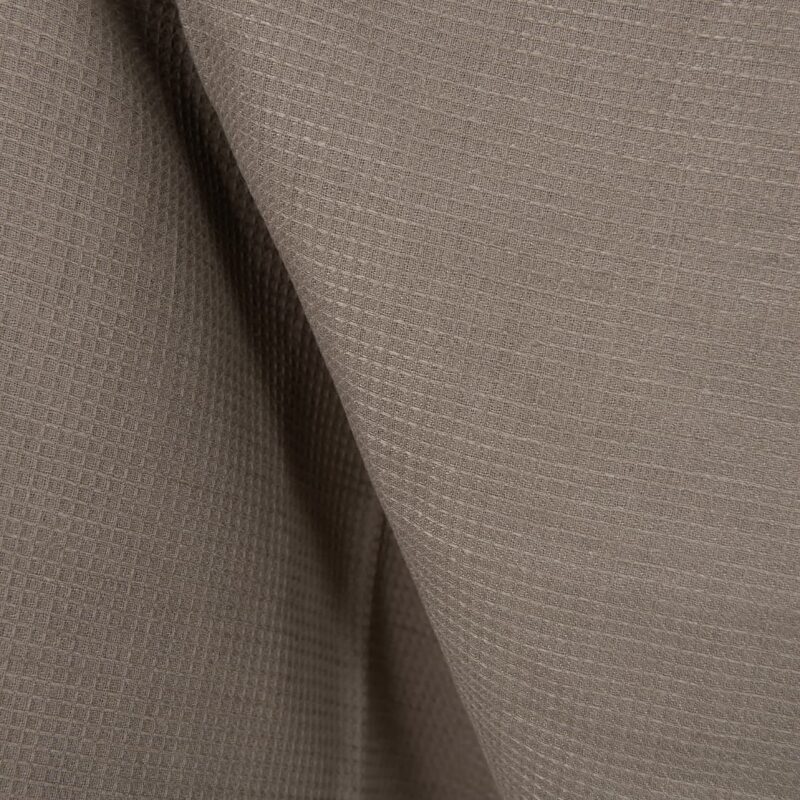 Linen cotton fabric light linen grey colour waffle texture