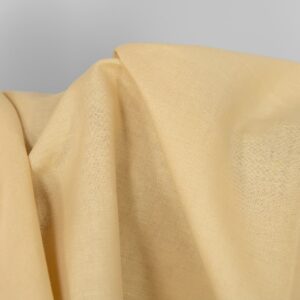 Linen cotton fabric pale yellow colour, 150cm