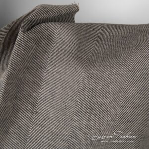 Herringbone linen cotton fabric.