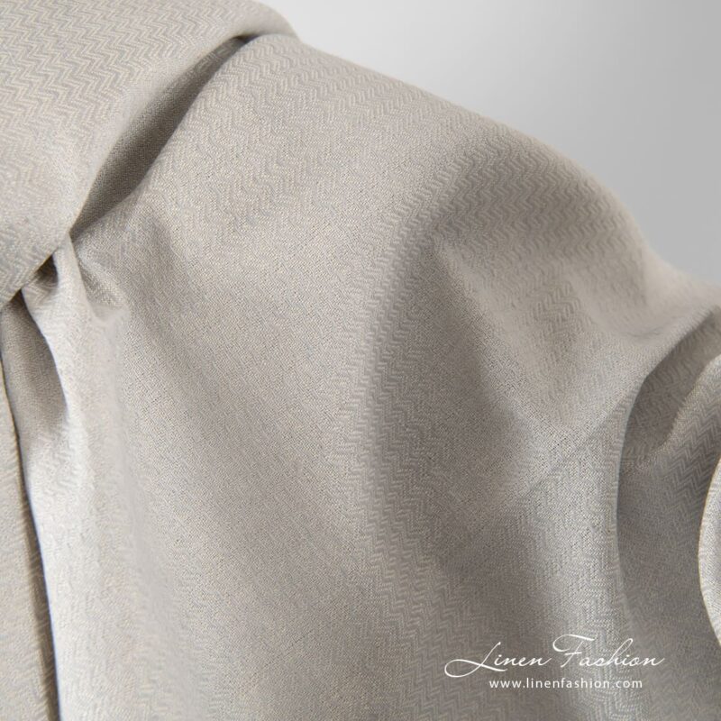 Bluish grey linen cotton fabric