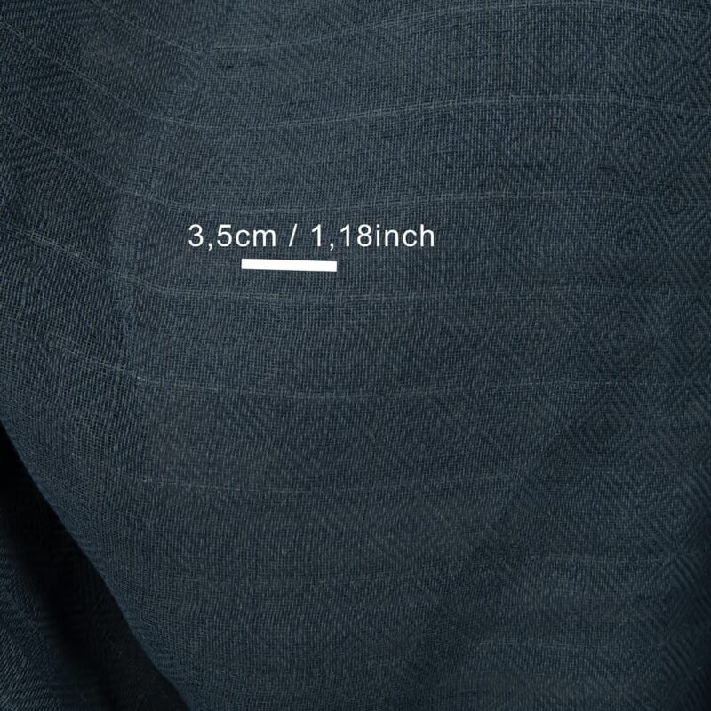 linen cotton navy fabric in rhombus, 3.5cm.