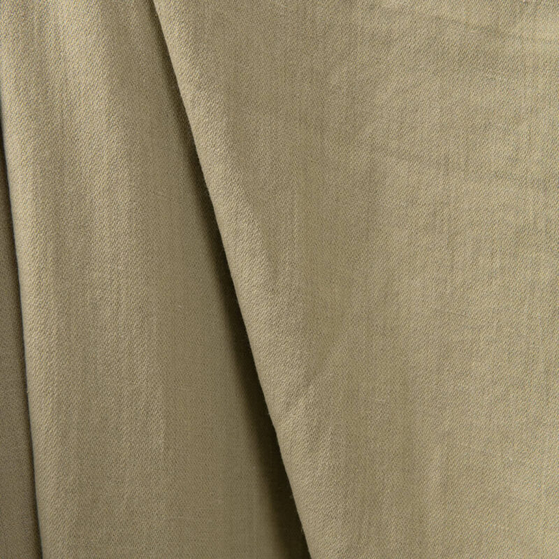 Olive green washed fabric double-sided green side