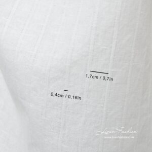 Lniano - bawełniana tkanina prana mlecznobiała