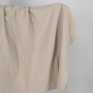 Prany piaskowy w szarość len z bawełną melanż 5 Heavy washed linen cotton fabric brownish grey colour