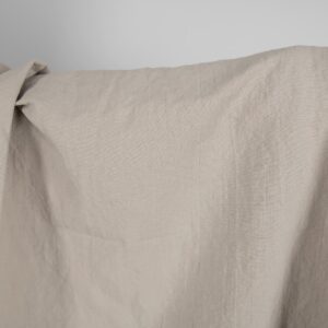 Prany piaskowy w szarość len z bawełną melanż 8 Heavy washed linen cotton fabric brownish grey colour product photo
