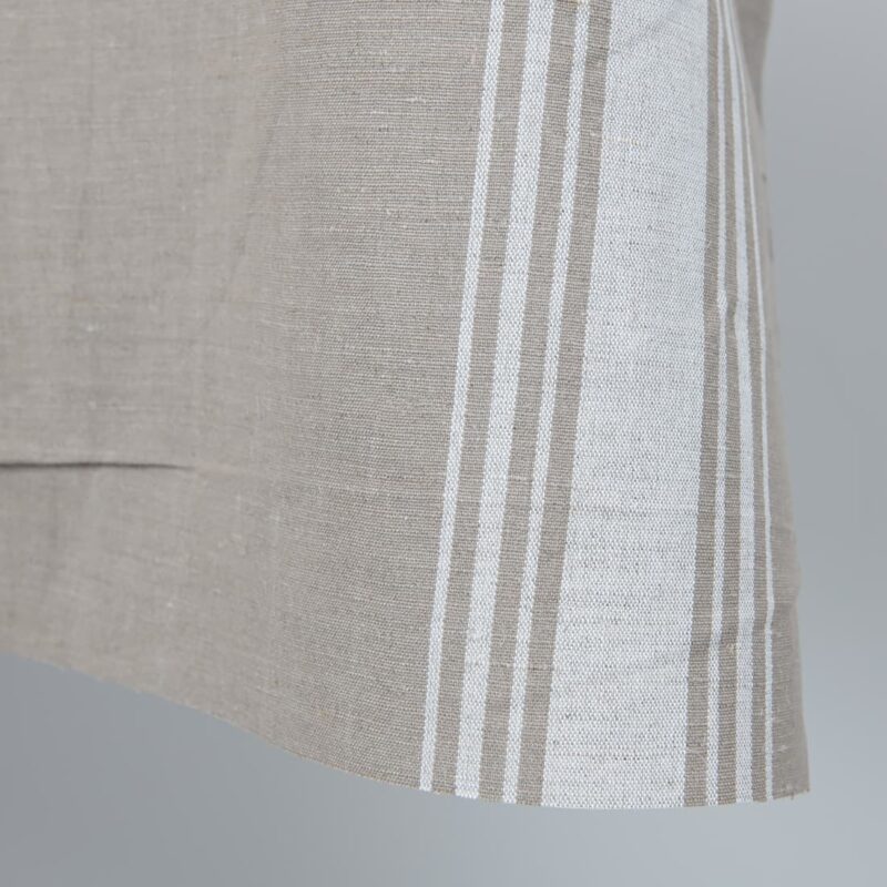 linen cotton fabric in stripes white natural heavy weight