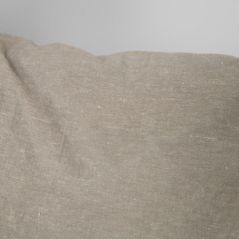 Washed linen cotton fabric white beige mix, stonewashed