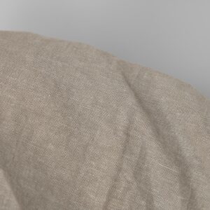 Washed linen cotton fabric white beige mix