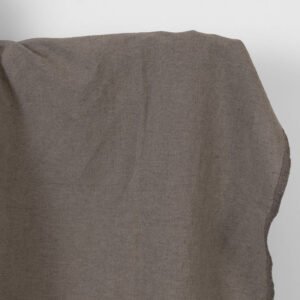 Szaro-brązowy melanż prany len z bawełną 7 Linen cotton fabric grey-brown melange washed