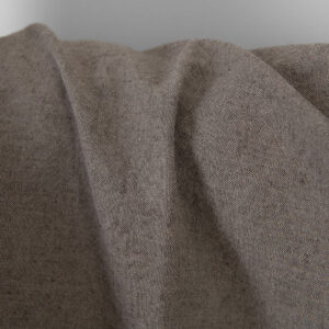 Szaro-brązowy melanż prany len z bawełną 8 Linen cotton fabric grey-brown melange washed, plain weave