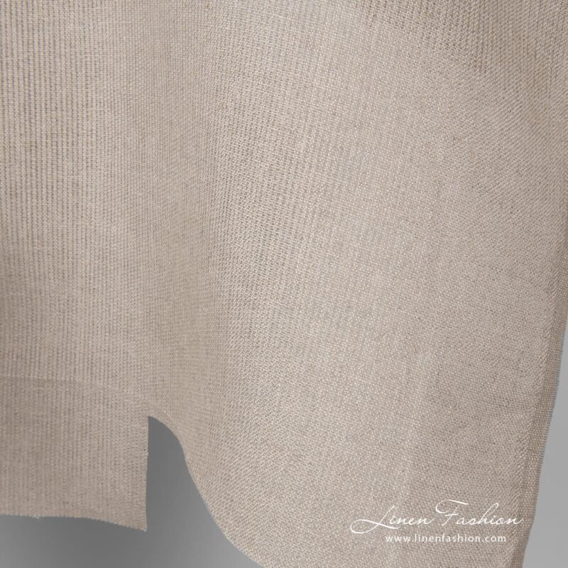 100% linen fabric in natural flax colour.