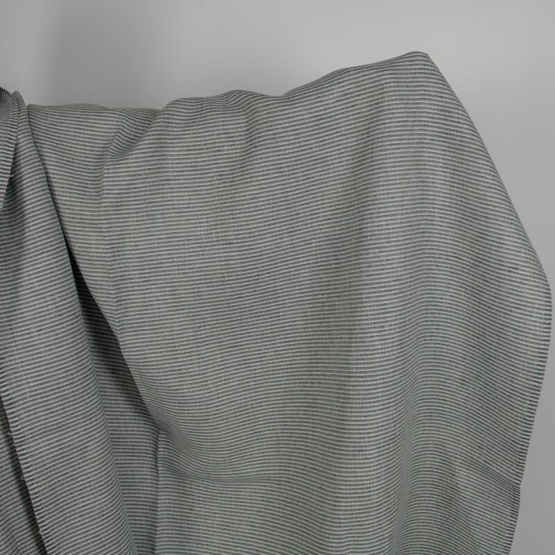 Linen fabric green-grey small pattern