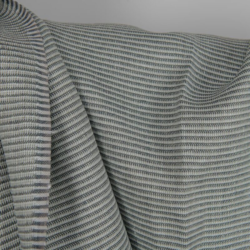 Linen fabric green-grey small pattern texture