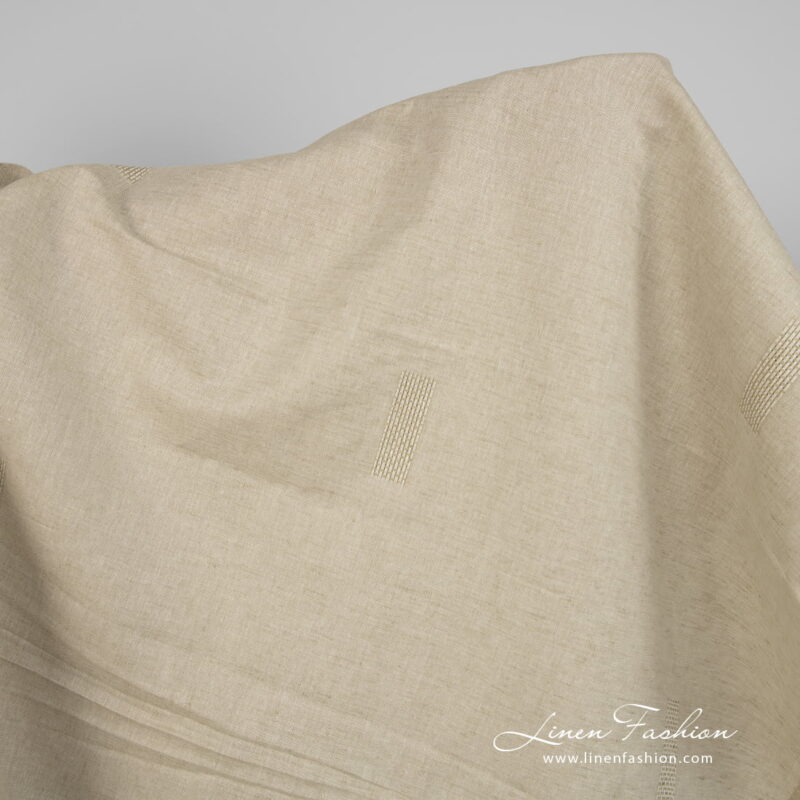 Linen cotton fabric brownish green colour