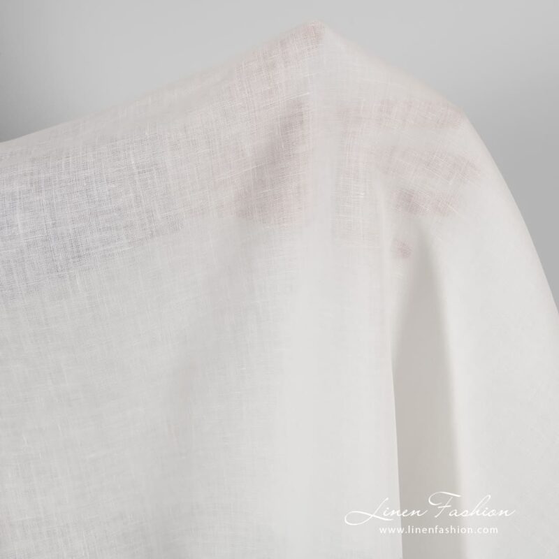 Lightweight off-white linen fabric
