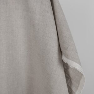 Natural undyed linen fabric lightweight edge