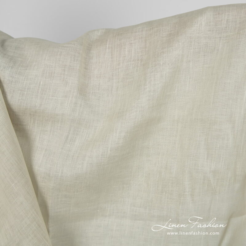 Linen fabric greyish green colour product photo
