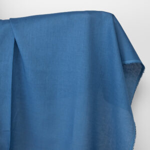 Tkanina lniana gładka średni niebieski