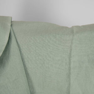 Washed linen cotton fabric aquamarine colour product photo