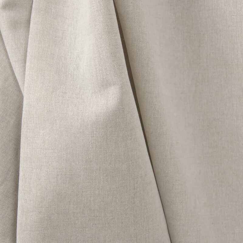 Wide linen cotton fabric natural light grey colour product photo
