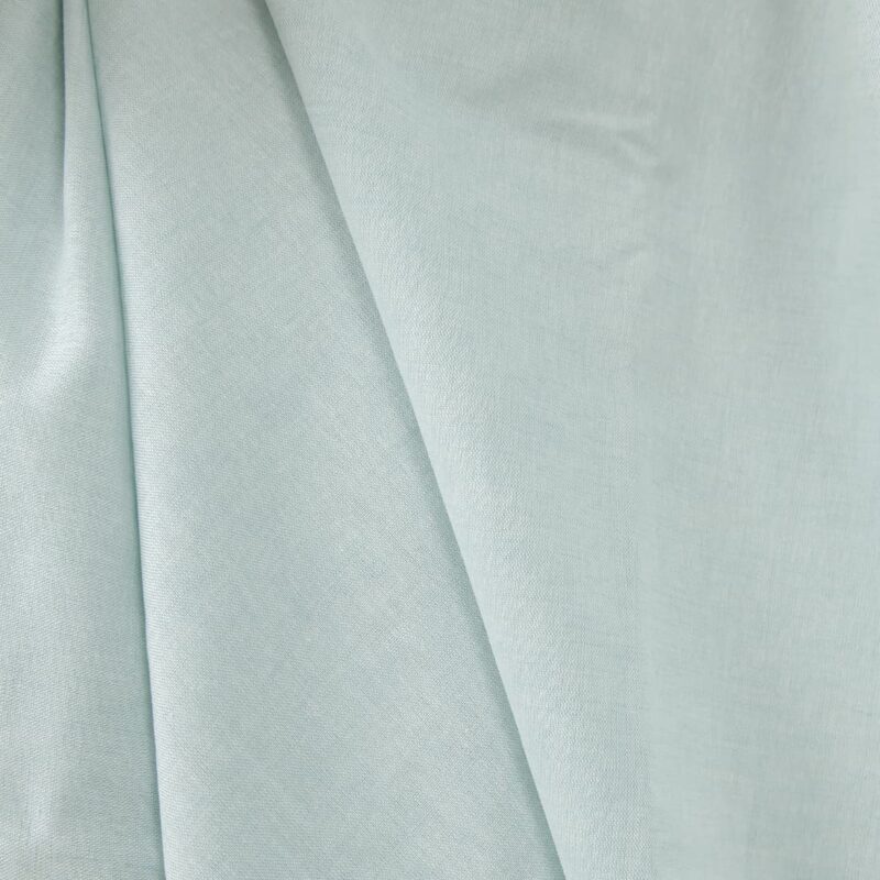 Wide linen cotton fabric pale turquoise colour product photo