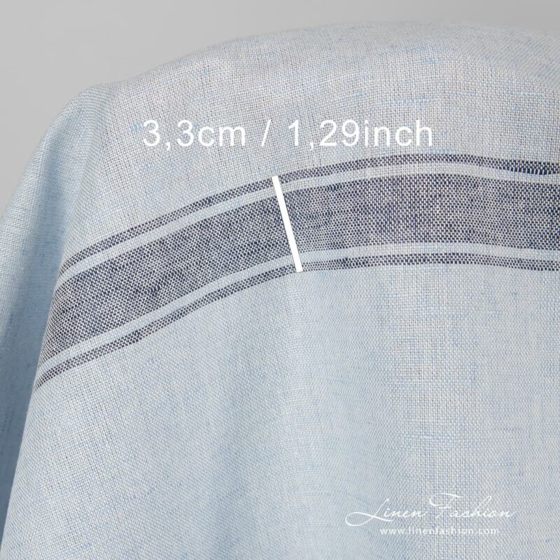 Linen cotton light blue fabric.