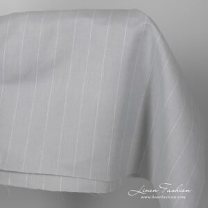 Wide light grey linen cotton fabric.