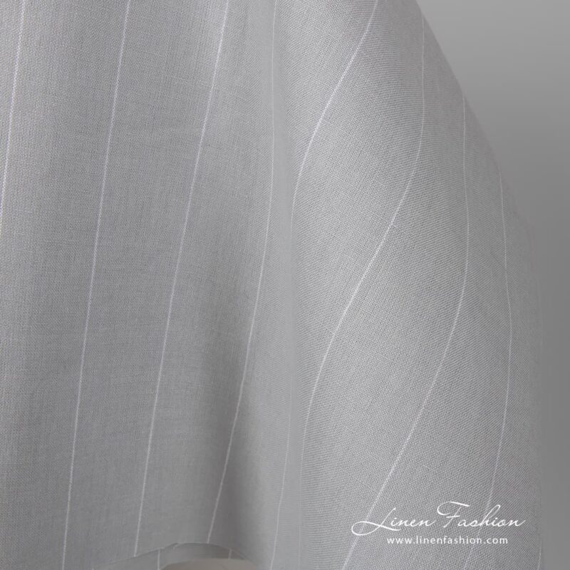 Light grey cyed linen cotton fabric.