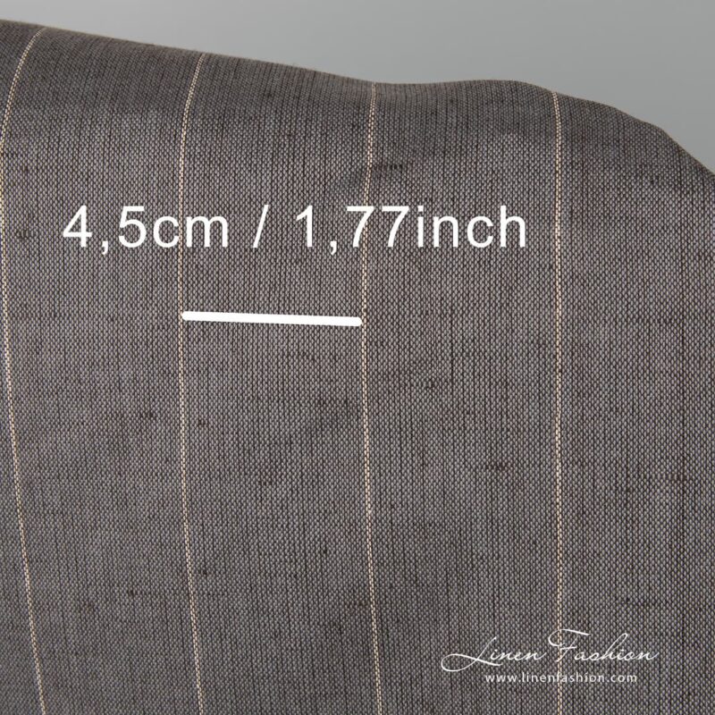 Linen-cotton fabric in brown grey colour.