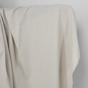 Wide linen cotton fabric natural and white mix