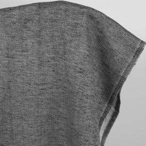 Tkanina lniano-bawełniana czarno-biała satynowa dwustronna