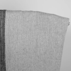 Tkanina lniano-bawełniana czarno-biała satynowa dwustronna