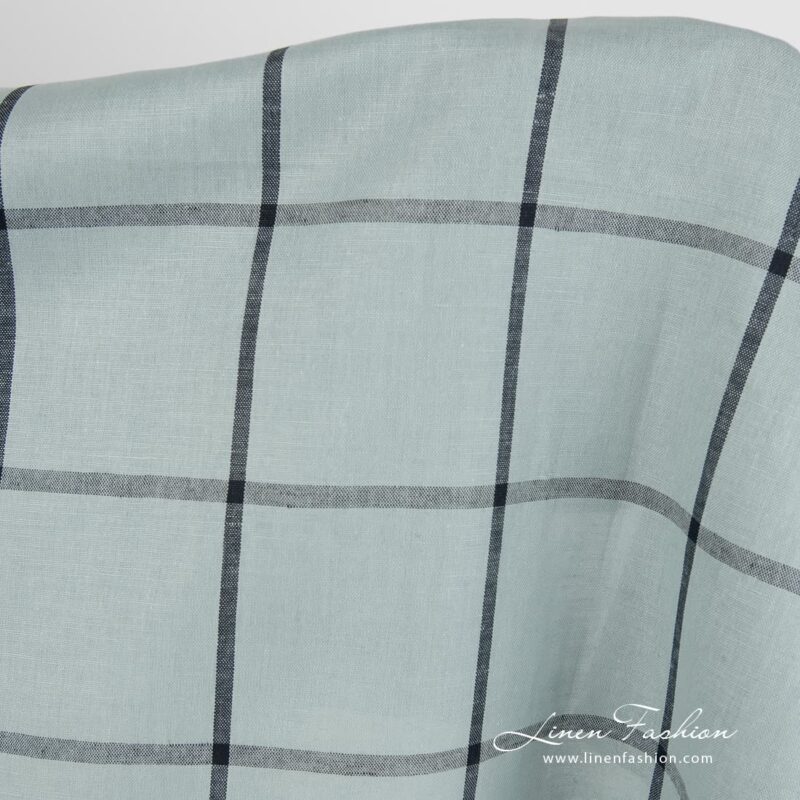 Pale blue linen cotton fabric.