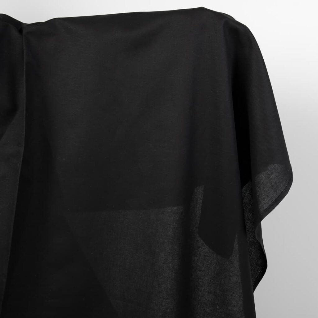 Linen cotton fabric black colour