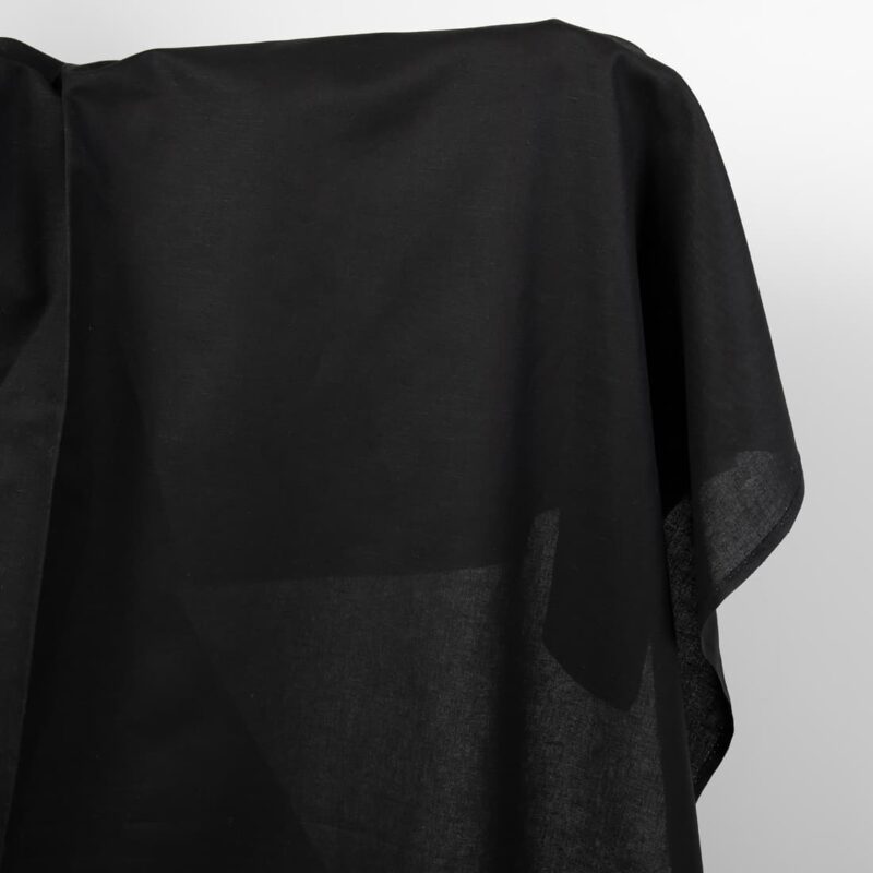 Linen cotton fabric black colour