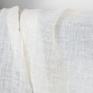 Linen fabric sheer off-white, washed, see-through
