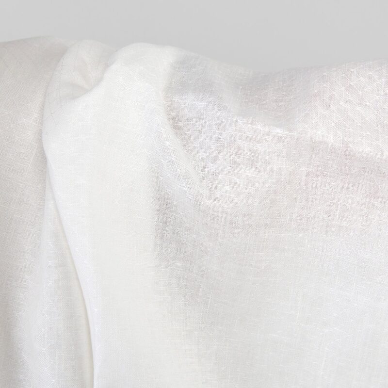 Off-white linen fabric, unwashed