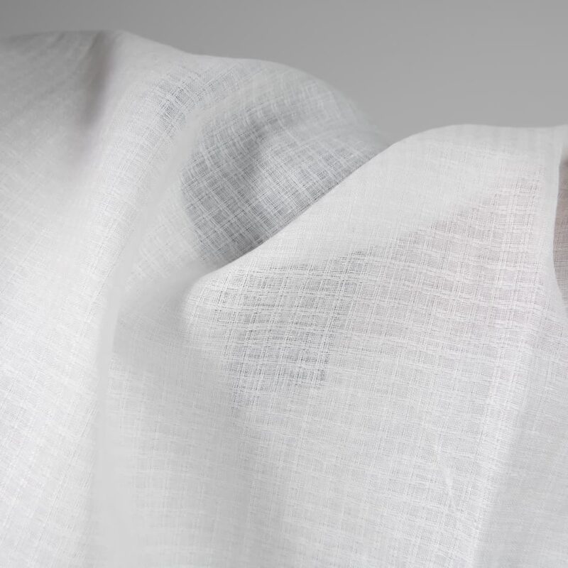 Linen fabric off-white colour patterned checks product photo
