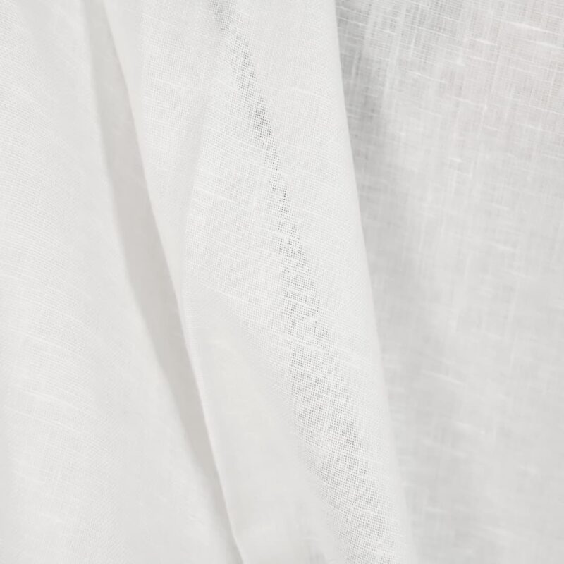 Pure linen fabric in off-white texture