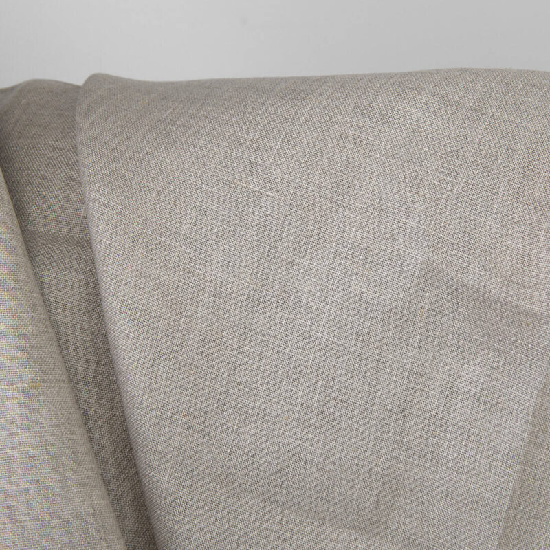 Natural linen fabric, plain weave