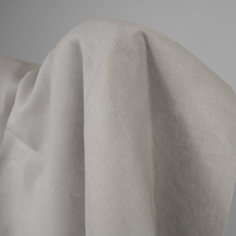 Linen fabric light grey colour product photo