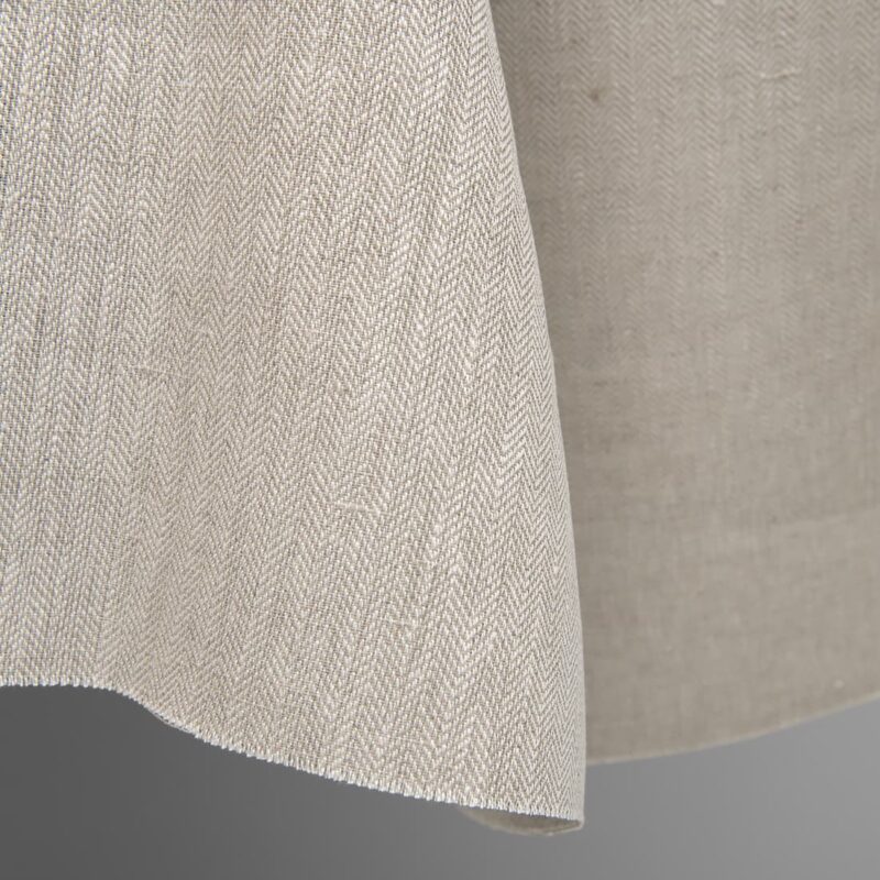 linen herringbone beige fabric, width 150cm