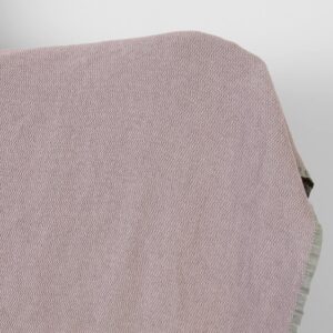 Linen cotton heavy fabric lilac and grey zigzag washed